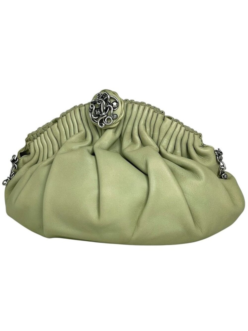 Bottega Veneta Clutch Leather Light Green